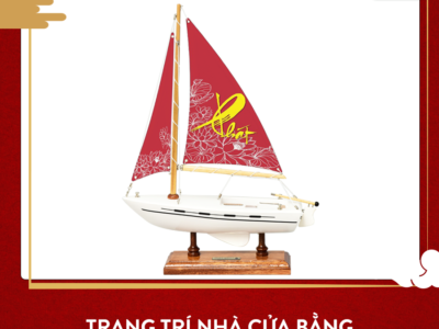 Thuyền phong thủy LUCKY - Vật phẩm phong thủy phù hợp là quà tặng khách hàng dịp Tết 2019